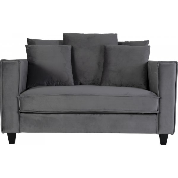 Brandy Lounge Sessel 1,5-Sitzer Sofa - Dunkelgrau (Samt) Brandy Lounge Sessel 1,5-Sitzer Sofa - Dunkelgrau (Samt)