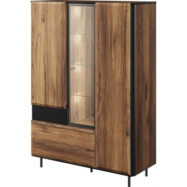 Borga Vitrine - Catania Eiche/schwarz