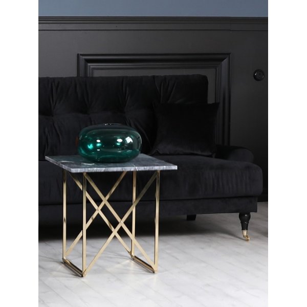 Adena 2-Sitzer-Sofa - Schwarzer Samt