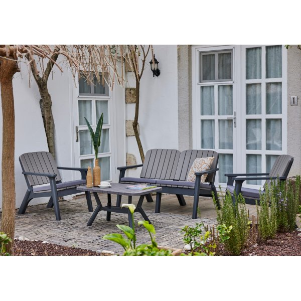 Silva Couchtisch 90 x 45 cm - Anthrazit/Nerz