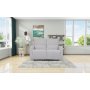 Chloe Kino elektrisches Relaxsofa 2-Sitzer - Helles Bouclè-Sofa