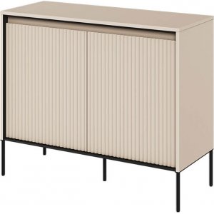 Trendschrank H83 cm - Beige/Schwarz