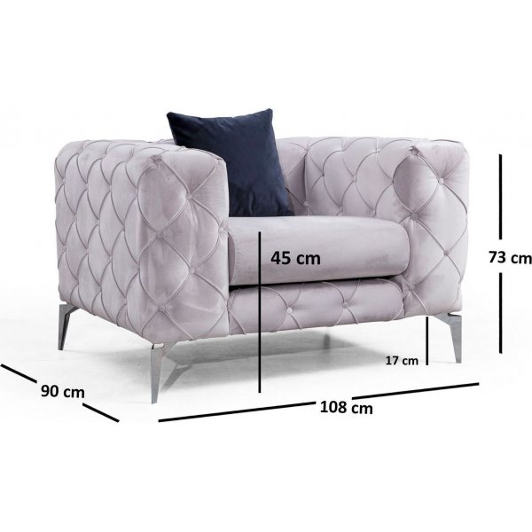 Como Sessel - Hellgrau Como Sessel - Hellgrau