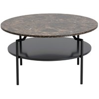 Ton Couchtisch - Brauner Marmor / schwarz Ton Couchtisch - Brauner Marmor / schwarz