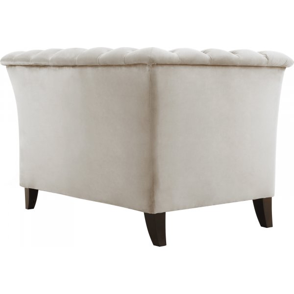 Sessel Chesterfield beige Samt - Milton