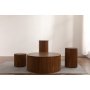 Cylinder runder Couchtisch 100 cm - Walnuss