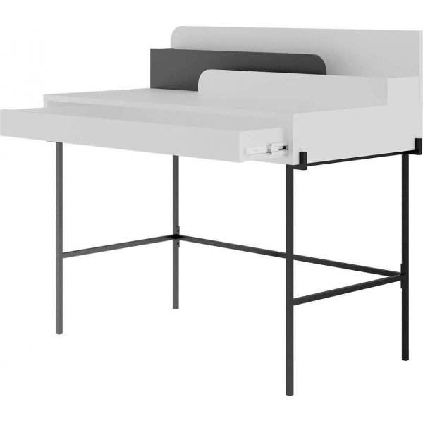 Leila Schreibtisch 108x60 cm - Weiß/Anthrazit Leila Schreibtisch 108x60 cm - Weiß/Anthrazit