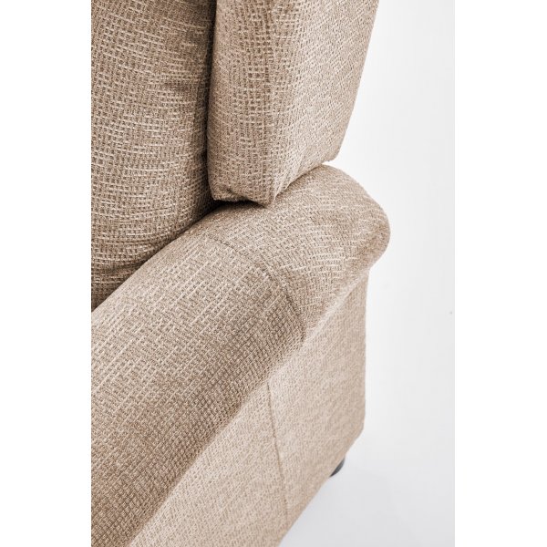 Relaxsessel mit Massagefunktion aus beigem Stoff Relaxsessel mit Massagefunktion aus beigem Stoff