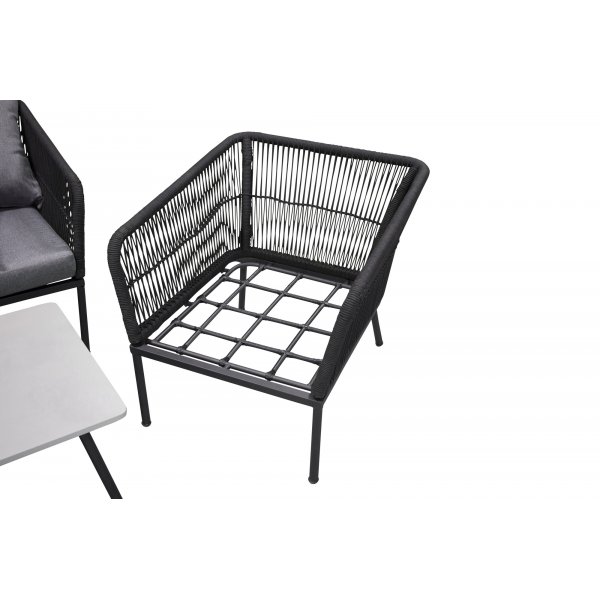 Lindos Loungegruppe - Schwarz Lindos Loungegruppe - Schwarz