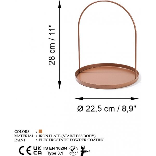 Dekorative Schale Kos - Kupfer Dekorative Schale Kos - Kupfer