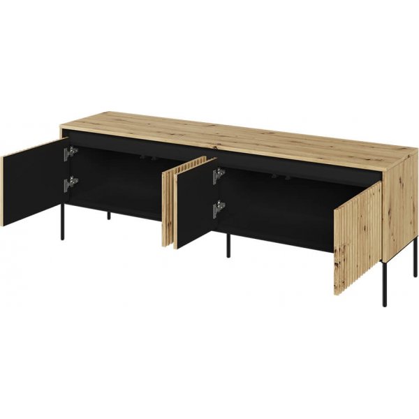 Trend-Medienbank B167 cm - Artisan-Eiche/Schwarz Trend-Medienbank B167 cm - Artisan-Eiche/Schwarz