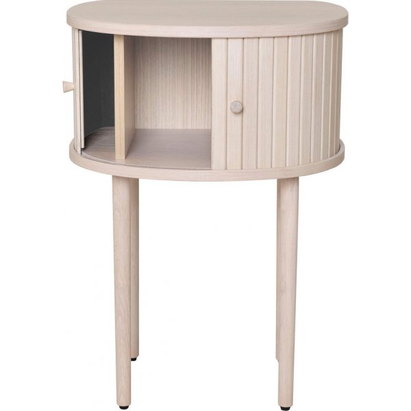 Slide-Nachttisch - Wei pigmentierte Eiche