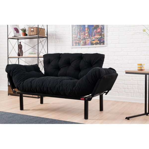 Nitta 2-Sitzer Schlafsofa - Schwarz Nitta 2-Sitzer Schlafsofa - Schwarz