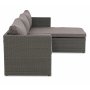 Miami Outdoor-Gruppensofa mit Tisch - Graues synthetisches Rattan