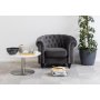 Corby Couchtisch 80 cm - Wei/Nickel
