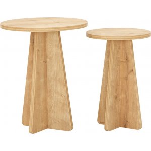 Pilz-Duo-Beistelltisch 30/40 cm - Saphireiche