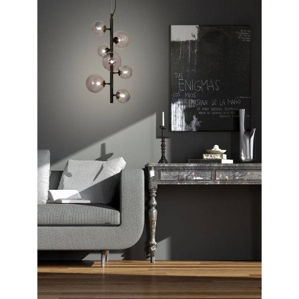 Molekyl Deckenleuchte - Schwarz/Rauchgrau Molekyl Deckenleuchte - Schwarz/Rauchgrau