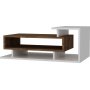 Spring Couchtisch 90 x 50 cm - Wei/Walnuss