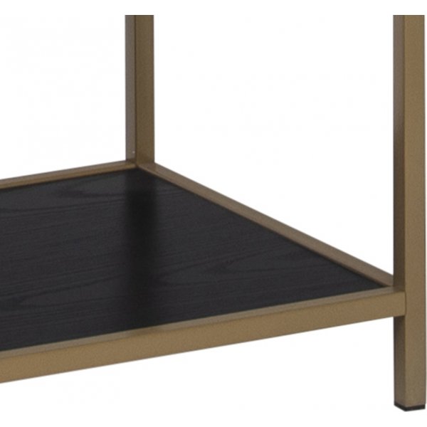 Seaford Bcherregal 77x185 cm - Schwarz/Gold