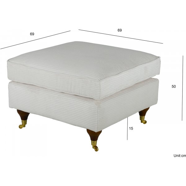 Fußhocker Howard - Beige Cord Fußhocker Howard - Beige Cord