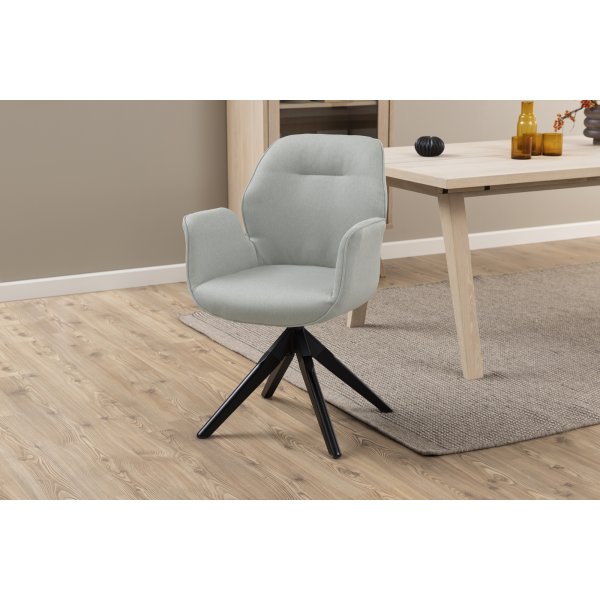 Aura Sessel - Hellgrau/Schwarz