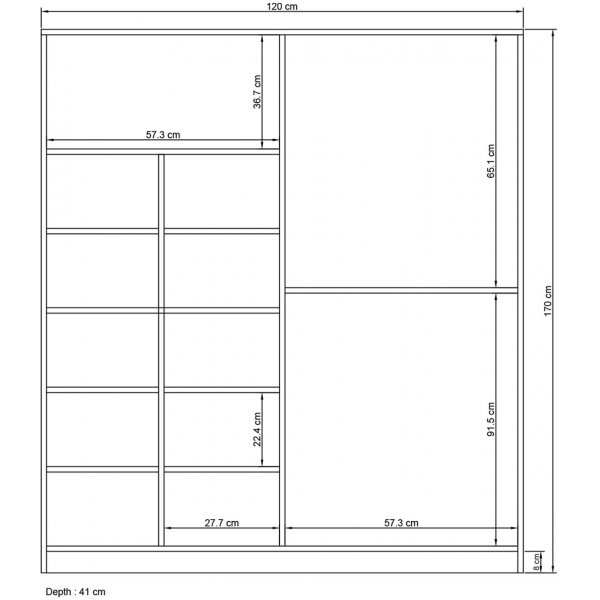Königlicher Kleiderschrank - Anthrazit Königlicher Kleiderschrank - Anthrazit