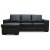 Solna Divan Sofa Links - Schwarzes Leder (gebunden) + Mbelpflegeset fr Textilien