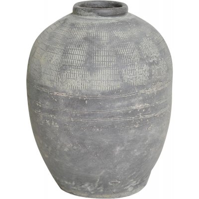 Rustikaler Keramiktopf 37 cm - Grau