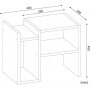 Pilon Beistelltisch 49,4 x 29,5 cm - Wei