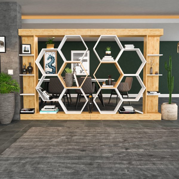 Sueno B�cherregal - Wei�/Eiche