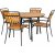 Cleveland Outdoor-Essgruppe - Teak/Schwarz