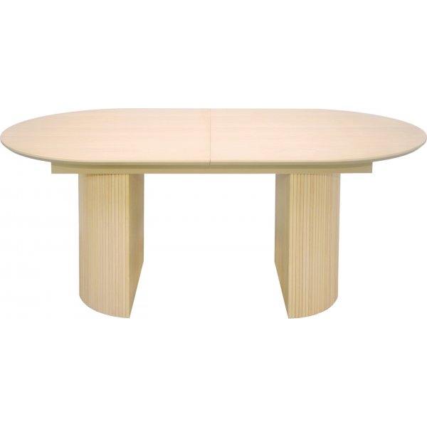 Chiba ovaler Esstisch ausziehbar 180-240 x 100 cm Eiche wei getncht