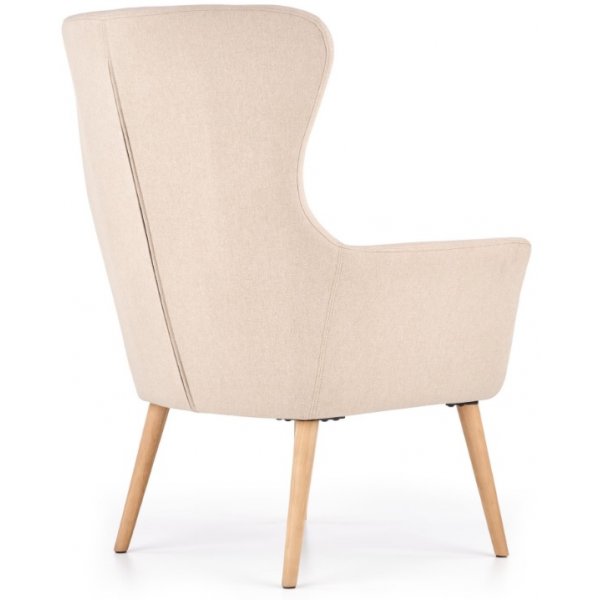 Lise Ohrensessel - Beige (Stoff) / Holz Lise Ohrensessel - Beige (Stoff) / Holz