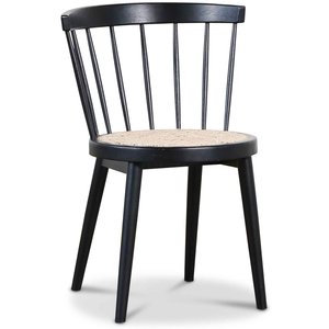 Sprossenstuhl Orbit - schwarz mit Rattan Sprossenstuhl Orbit - schwarz mit Rattan