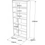 Luvio Bcherregal 19 - Eiche/Silber