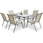 Gartentisch Antony - Graues Metall / Glas