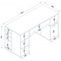 Diamond Schreibtisch 145,3 x 59,6 cm - Wei