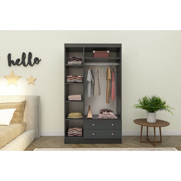 Lavinia Kleiderschrank 105 x 50 x 210 cm - Anthrazit Lavinia Kleiderschrank 105 x 50 x 210 cm - Anthrazit