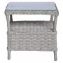 Balkonset mit 2 Sthlen und Tisch 48 x 48 cm grau/Rattan - Tor/Jacksonville