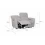 Chloe Kino elektrisches Relaxsofa 2-Sitzer - Helles Bouclè-Sofa