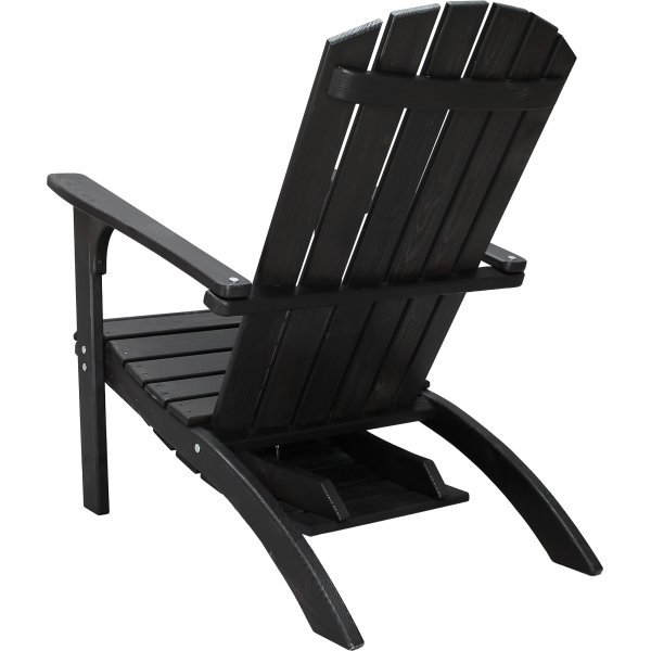 Kungshamn Liegestuhl mit Fußstütze - Schwarz Kungshamn Liegestuhl mit Fußstütze - Schwarz