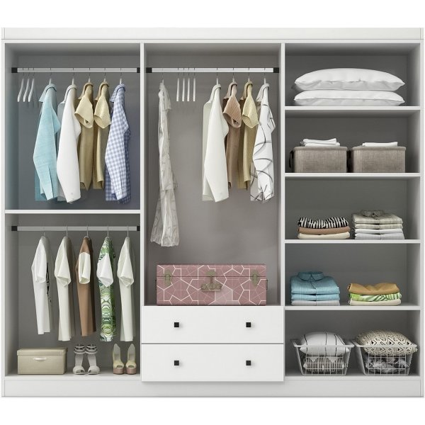 Lavinia Kleiderschrank 210 x 50 x 210 cm - Wei�