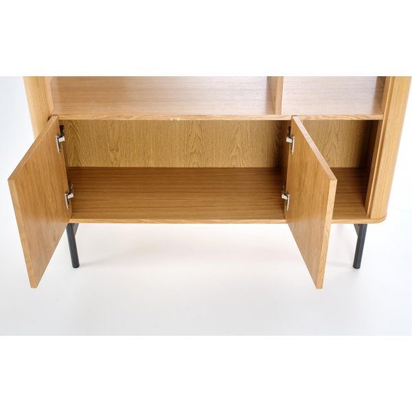 Giga B�cherregal 117 cm - Eiche/schwarz