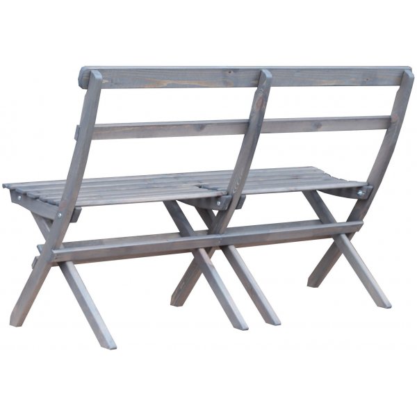 Knohult Outdoor-Sofa | Gartenbank - Grau (klappbar)