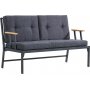 Lotus 2-Sitzer Outdoor-Sofa - Schwarz/Anthrazit