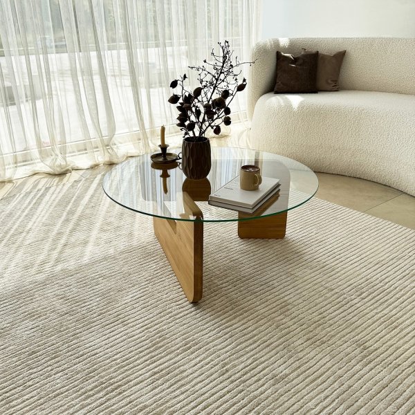 Mia Couchtisch Ø75 cm - Eiche/Klarglas Mia Couchtisch Ø75 cm - Eiche/Klarglas