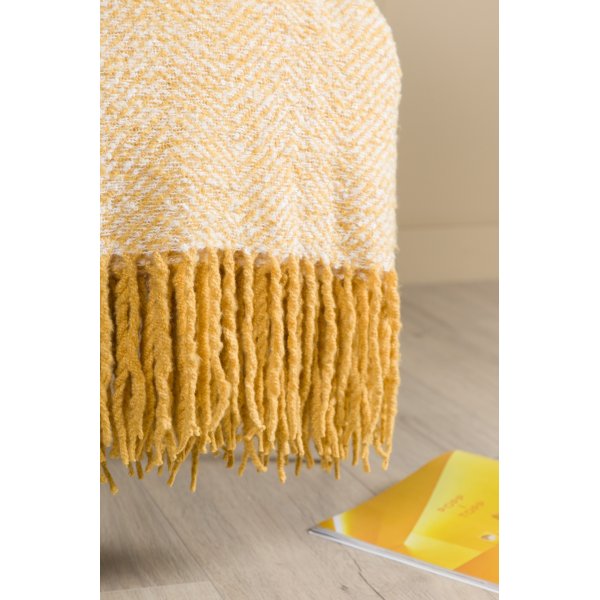 Meliertes Plaid 130x170 cm - Gelb