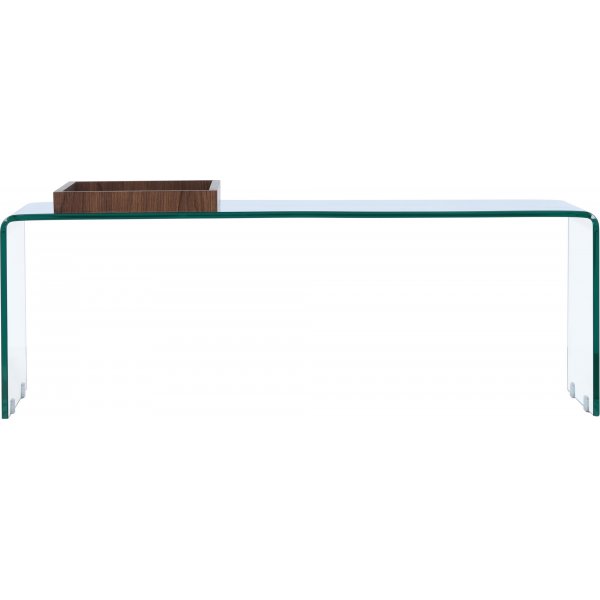 Telemark Couchtisch 110 x 50 cm - Transparent/Walnuss