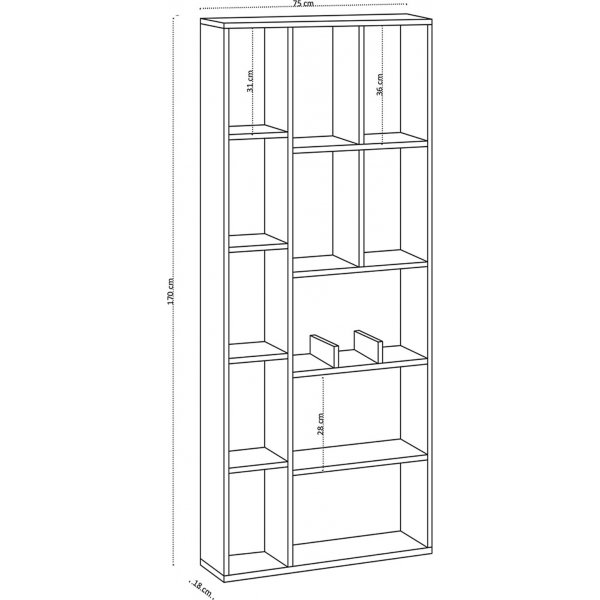 Uranus-Bcherregal - Wei