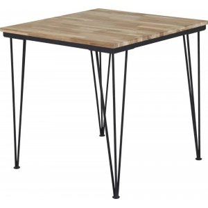 Annelie Esstisch 80 cm - Teak/schwarz